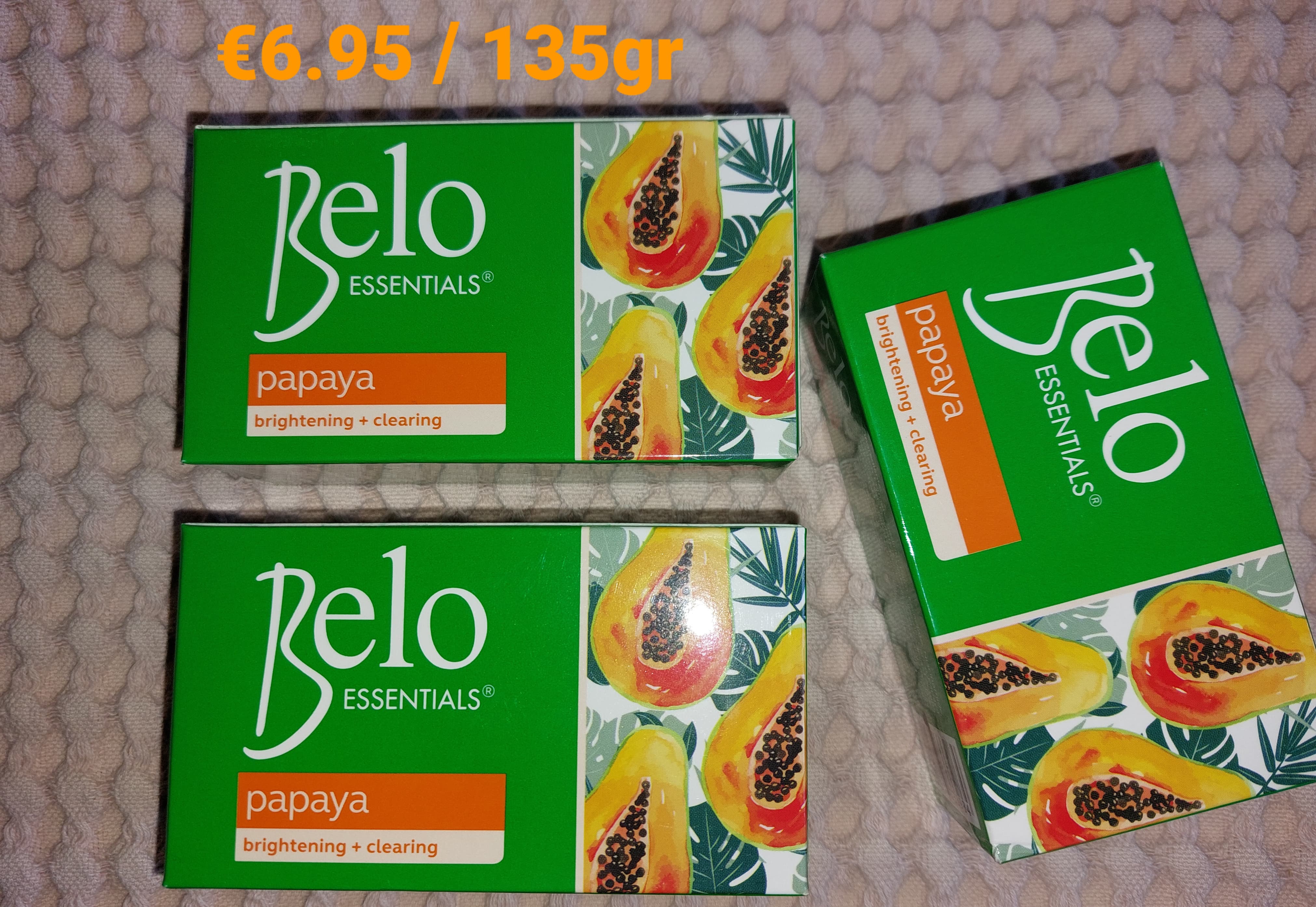 Belo Essentials Papaya Soap (Brightening + Clearing) 135gr, "Toko Pinoy ...