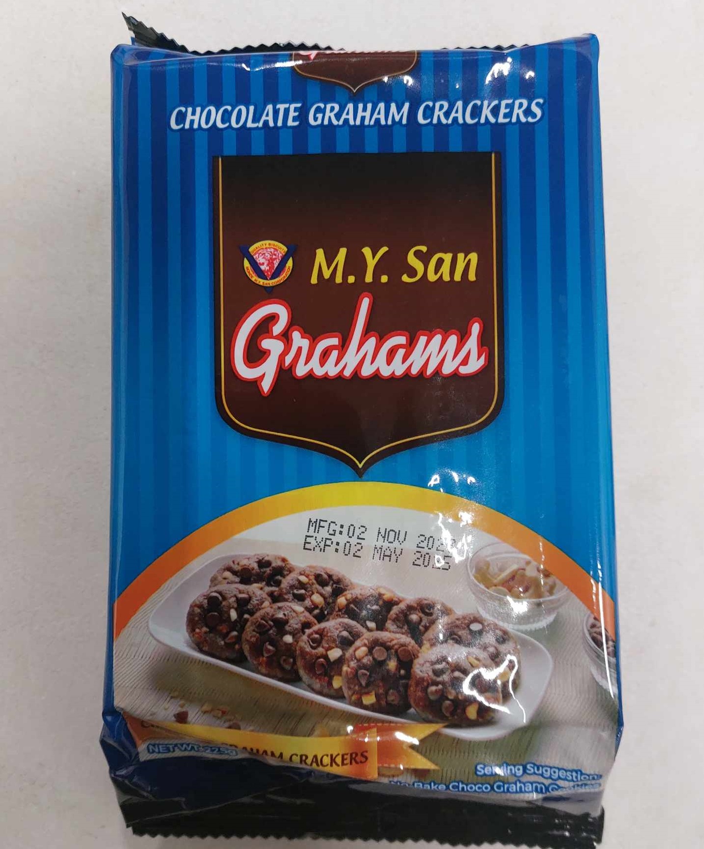 Graham Chocolate Crackers 225gr M.Y. San