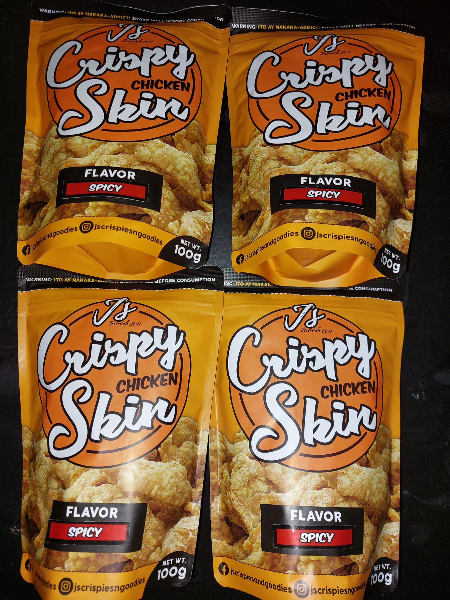 Crispy Chicken Skin spicy 100g Js