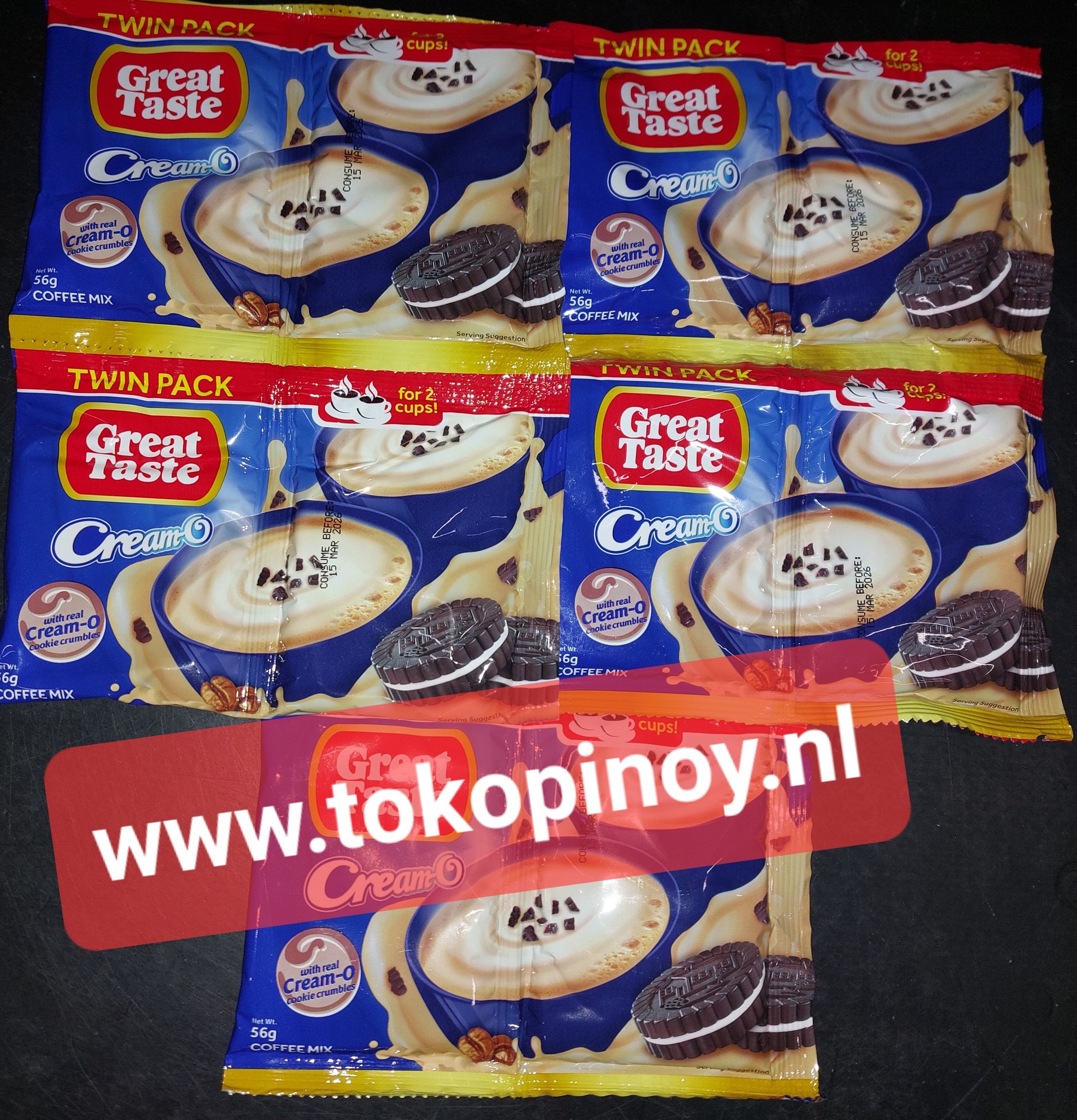 Great Taste Cream-O Twin Pack 5x56gr (For 10cups)