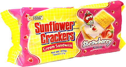 Sunflower crackers Strawberry cream sandwich 190gr