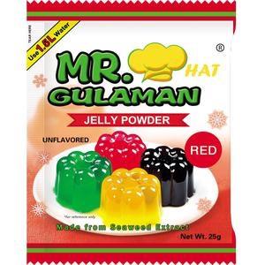 Gulaman / Jelly Powder mix Red Color 25gr - Mr. Hat Gulaman