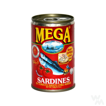 Mega sardines in Tomatoe sauce Hotchili 155g