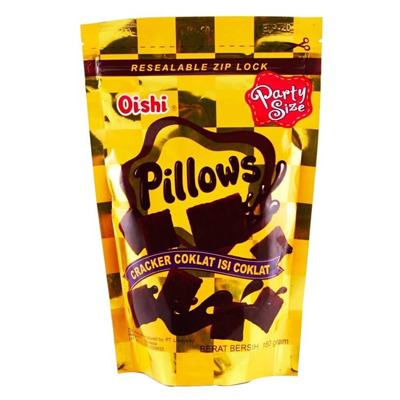 Oishi Pillows Chocolate Filled Crackers 150gr